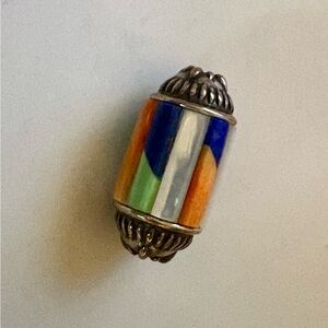 Colorful Silver-Tone Bead